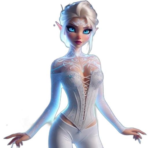 dress, concept art, fantasy art, 3d render transparent PNG cut-out