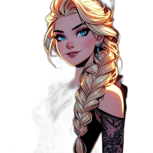 dress, jewelry, comic book art, fantasy art transparent PNG cut-out