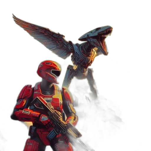 robot, weapon, dragon, sword transparent PNG cut-out