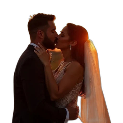 dress, fire, neon lights, bride transparent PNG cut-out