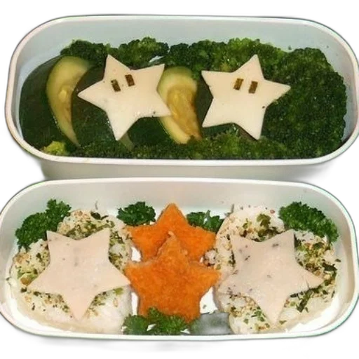 food, bento, box, star-shaped transparent PNG cut-out