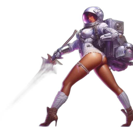 robot, weapon, sword, staff transparent PNG cut-out