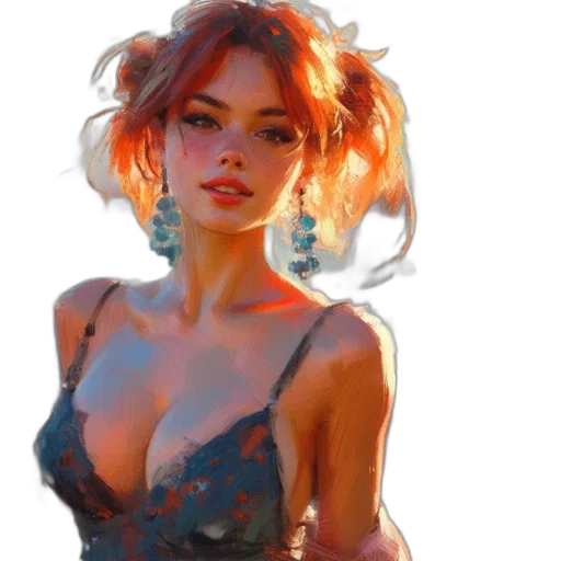 dress, face, fantasy art, concept art transparent PNG cut-out