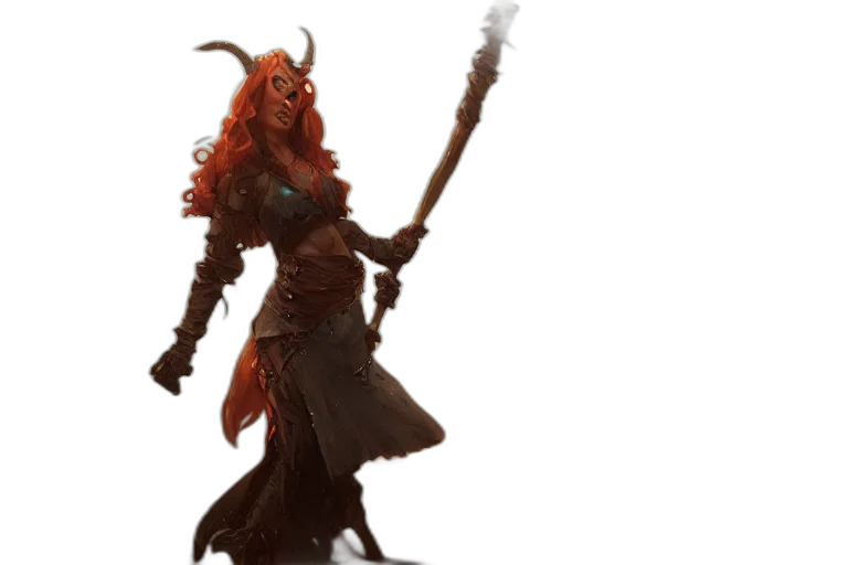 staff, concept art, fantasy art, 3d render transparent PNG cut-out