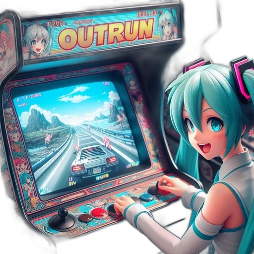 anime, concept art, cyberpunk, vaporwave transparent PNG cut-out