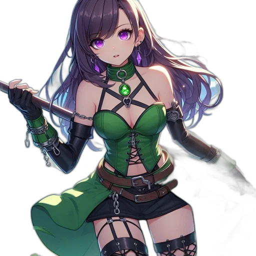 staff, weapon, sword, dress transparent PNG cut-out