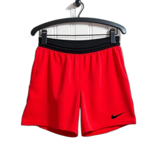 red, pair, shorts, black transparent PNG cut-out