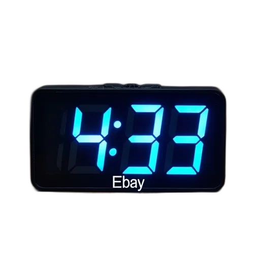 digital, clock, black, blue transparent PNG cut-out
