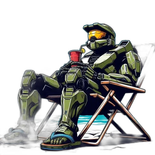 robot, concept art, pixel art, cyberpunk transparent PNG cut-out