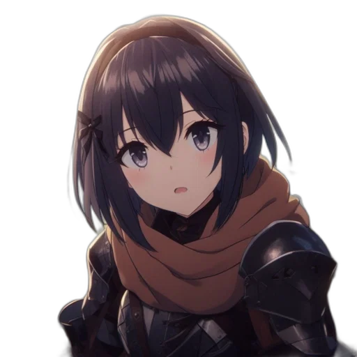 weapon, face, sword, jacket transparent PNG cut-out