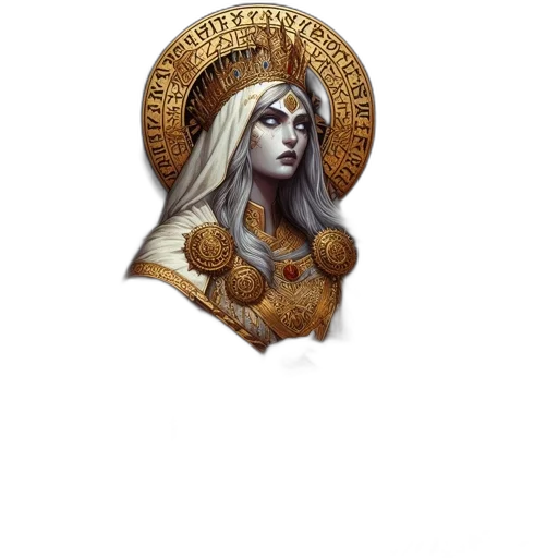 jewelry, crown, staff, face transparent PNG cut-out