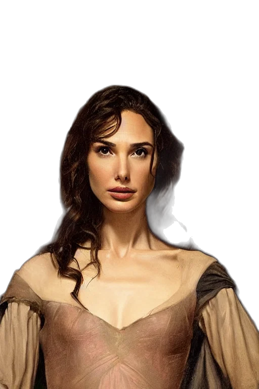 face, dress, jewelry, photorealistic transparent PNG cut-out