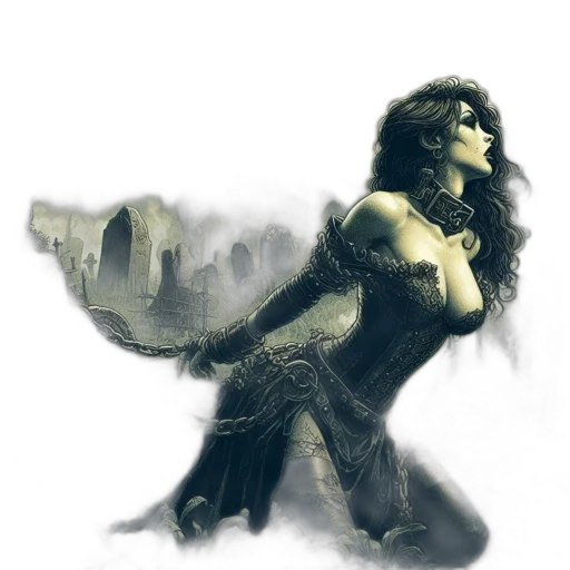 fantasy art, comic book art, concept art, watercolor transparent PNG cut-out