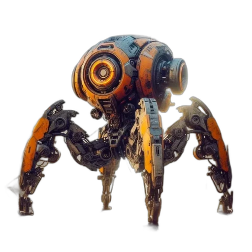 robot, creature, animal, weapon transparent PNG cut-out