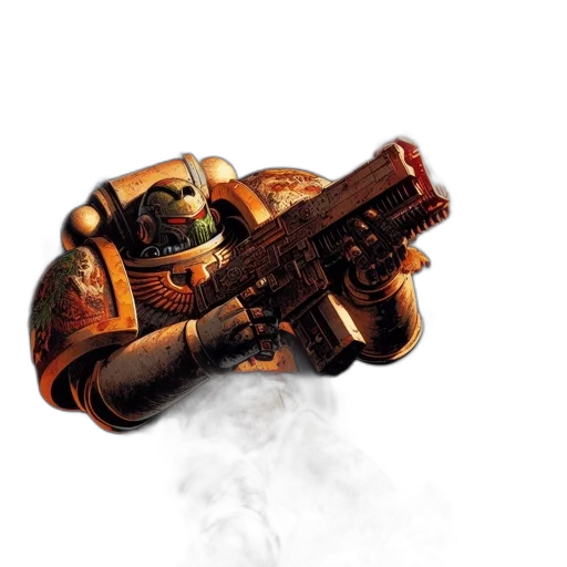 robot, weapon, concept art, photorealistic transparent PNG cut-out