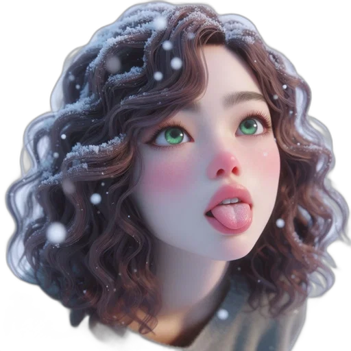 face, hair, creature, crown transparent PNG cut-out
