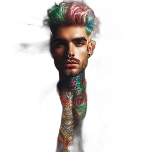 dragon, hair, creature, face transparent PNG cut-out