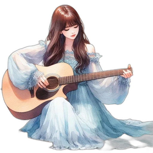 dress, fantasy art, watercolor, photorealistic transparent PNG cut-out