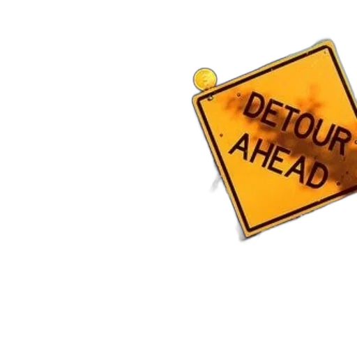 hat, detour, sign, bailey transparent PNG cut-out