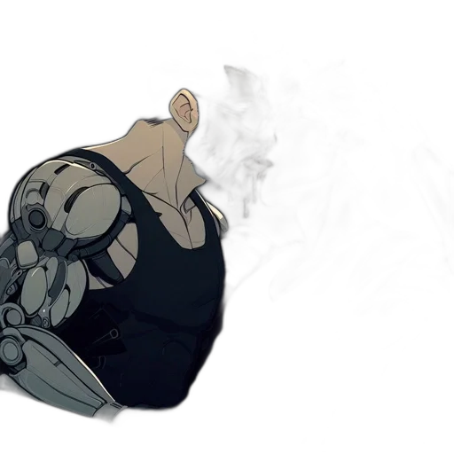 mask, robot, weapon, jacket transparent PNG cut-out