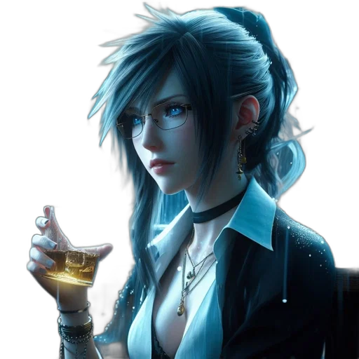 staff, jewelry, jacket, face transparent PNG cut-out