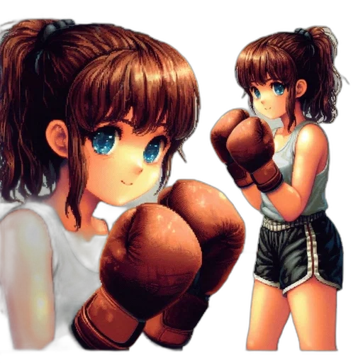 weapon, face, anime, photorealistic transparent PNG cut-out