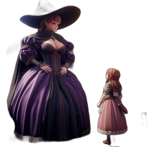 dress, concept art, 3d render, fantasy art transparent PNG cut-out