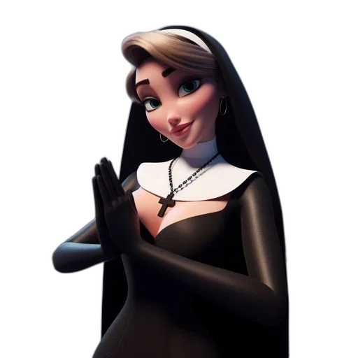dress, jewelry, staff, 3d render transparent PNG cut-out