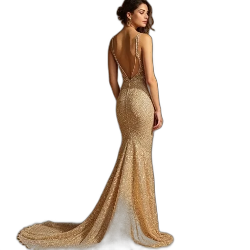 dress, golden, earth tones, gold transparent PNG cut-out
