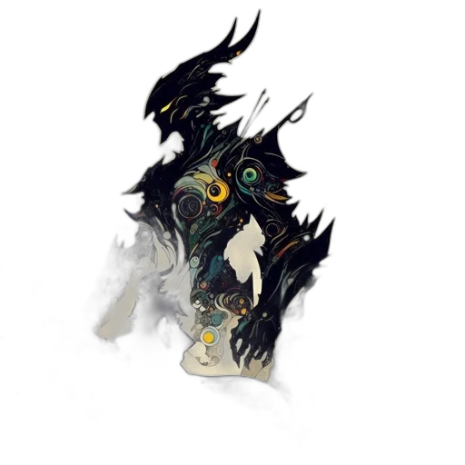 mask, staff, creature, dragon transparent PNG cut-out