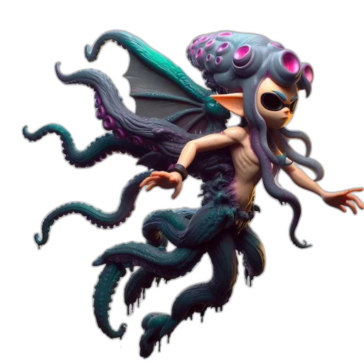 creature, animal, concept art, 3d render transparent PNG cut-out