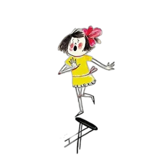 dress, staff, flower, cartoon transparent PNG cut-out