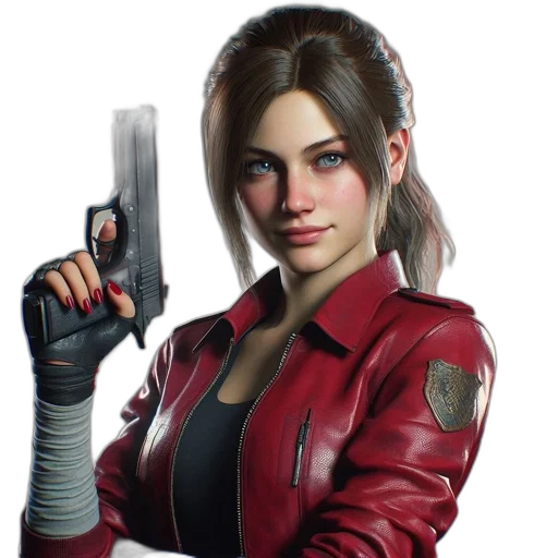 jacket, weapon, face, staff transparent PNG cut-out