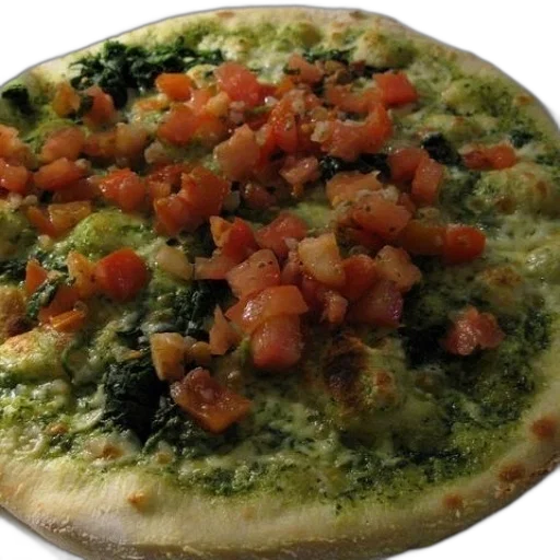 food, pizza, spinach, tomatoes transparent PNG cut-out