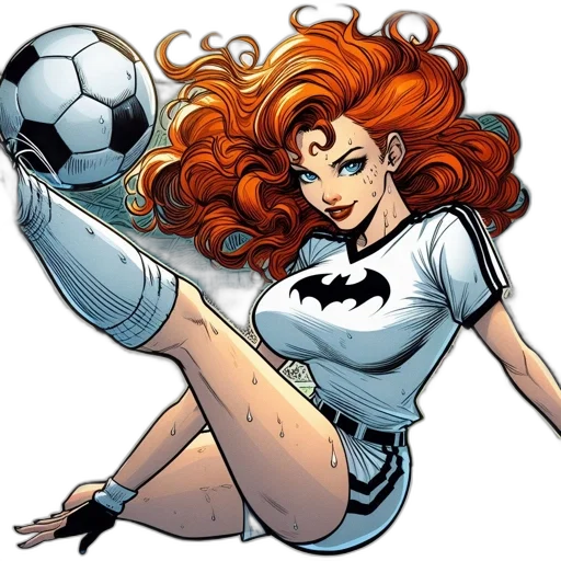 comic book art, cartoon, woman, vivid transparent PNG cut-out