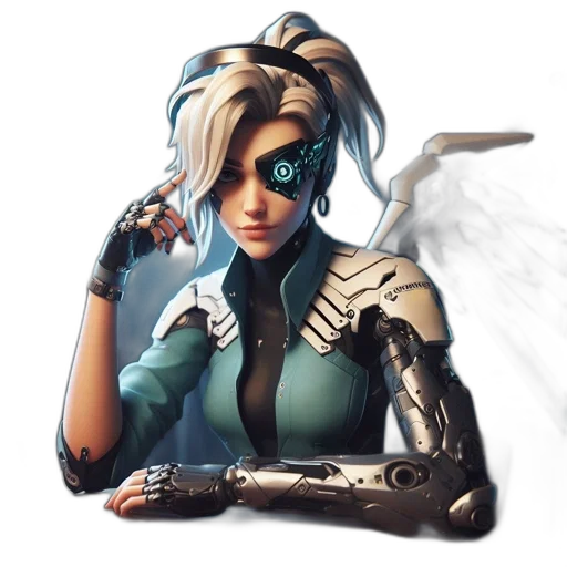 weapon, staff, jacket, robot transparent PNG cut-out