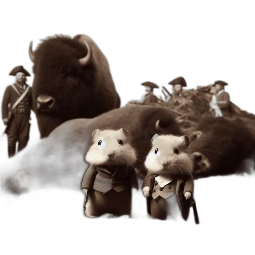 animal, concept art, photorealistic, sepia-toned transparent PNG cut-out