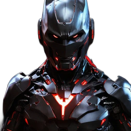 robot, concept art, 3d render, cyberpunk transparent PNG cut-out