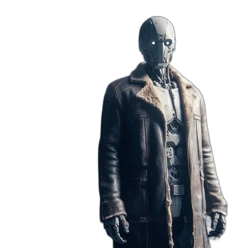 jacket, mask, robot, face transparent PNG cut-out