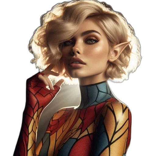 jacket, hair, dress, face transparent PNG cut-out