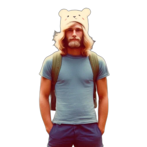 hat, jacket, animal, face transparent PNG cut-out