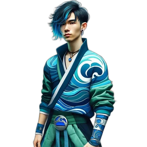 jacket, staff, concept art, fantasy art transparent PNG cut-out