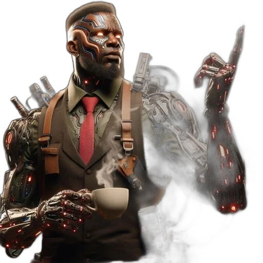 staff, weapon, robot, concept art transparent PNG cut-out