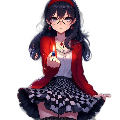 dress, jacket, weapon, staff transparent PNG cut-out