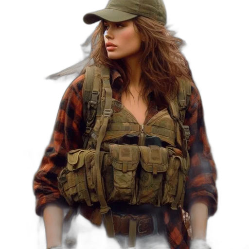 jacket, weapon, hat, animal transparent PNG cut-out