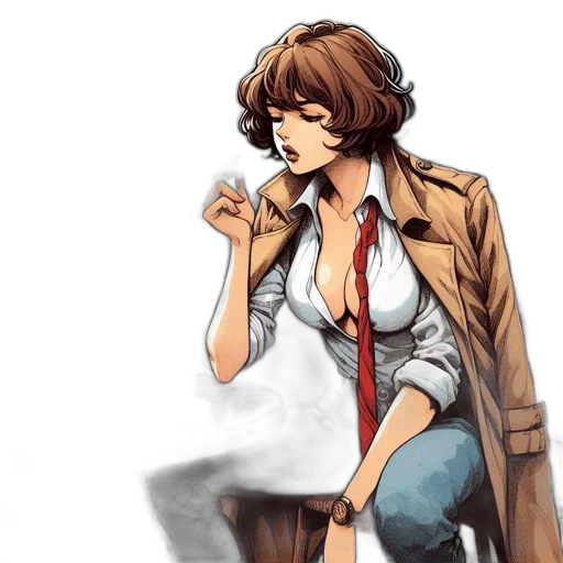 staff, jacket, dress, concept art transparent PNG cut-out