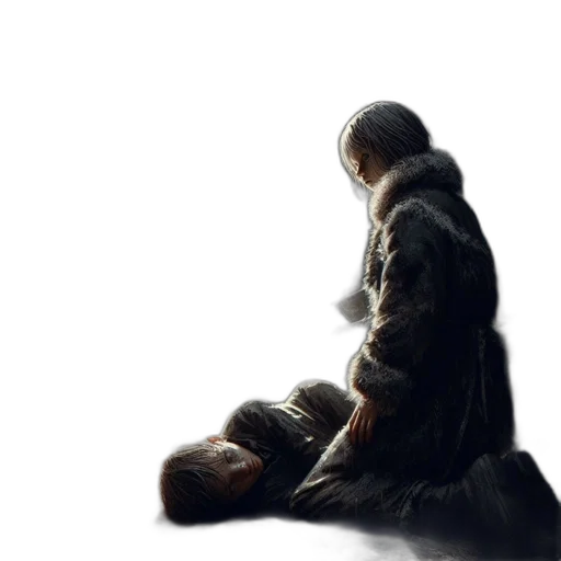 jacket, face, weapon, concept art transparent PNG cut-out