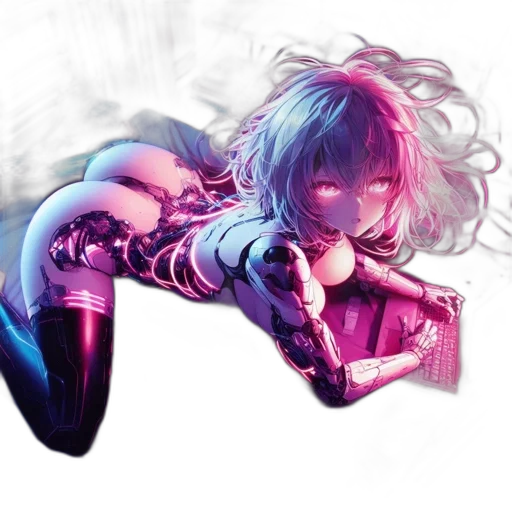 weapon, sword, robot, cyberpunk transparent PNG cut-out