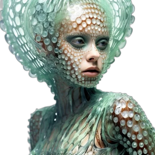 creature, mask, jewelry, hair transparent PNG cut-out