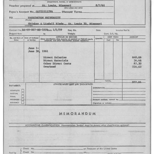 vintage, invoice, washington, university transparent PNG cut-out